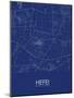 Hefei, China Blue Map-null-Mounted Poster
