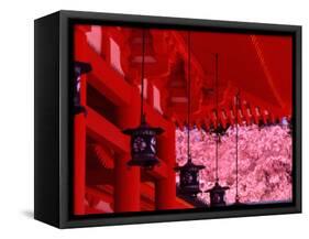 Heian Shrine in Spring, Shinto, Kyoto, Japan-Shin Terada-Framed Stretched Canvas