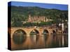 Heidelberg Castle, Alte Brucke and the River Neckar, Heidelberg, Baden Wurttemberg, Germany-Gavin Hellier-Stretched Canvas