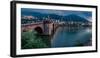 Heidelberg Castle and Old Bridge, Neckar River, Heidelberg, Baden-Wurttemberg, Germany-null-Framed Photographic Print