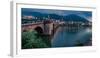 Heidelberg Castle and Old Bridge, Neckar River, Heidelberg, Baden-Wurttemberg, Germany-null-Framed Photographic Print