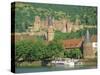 Heidelberg Castle and the Neckar River, Heidelberg, Baden-Wurttemberg, Germany, Europe-Gavin Hellier-Stretched Canvas