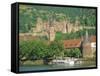 Heidelberg Castle and the Neckar River, Heidelberg, Baden-Wurttemberg, Germany, Europe-Gavin Hellier-Framed Stretched Canvas