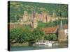 Heidelberg Castle and the Neckar River, Heidelberg, Baden-Wurttemberg, Germany, Europe-Gavin Hellier-Stretched Canvas