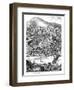 Heidelberg Castle and Town Viewed across the Neckar River, Germany, in 1620-null-Framed Giclee Print