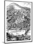 Heidelberg Castle and Town Viewed across the Neckar River, Germany, in 1620-null-Mounted Giclee Print