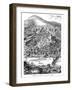 Heidelberg Castle and Town Viewed across the Neckar River, Germany, in 1620-null-Framed Giclee Print