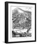 Heidelberg Castle and Town Viewed across the Neckar River, Germany, in 1620-null-Framed Giclee Print