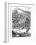 Heidelberg Castle and Town Viewed across the Neckar River, Germany, in 1620-null-Framed Giclee Print