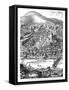 Heidelberg Castle and Town Viewed across the Neckar River, Germany, in 1620-null-Framed Stretched Canvas