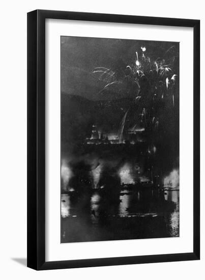 Heidelberg Fireworks-null-Framed Photographic Print