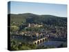 Heidelberg, Including the River Neckar and Heidelberg Castle, Baden Wurttemberg, Germany-Hans Peter Merten-Stretched Canvas