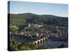 Heidelberg, Including the River Neckar and Heidelberg Castle, Baden Wurttemberg, Germany-Hans Peter Merten-Stretched Canvas