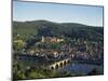 Heidelberg, Including the River Neckar and Heidelberg Castle, Baden Wurttemberg, Germany-Hans Peter Merten-Mounted Photographic Print