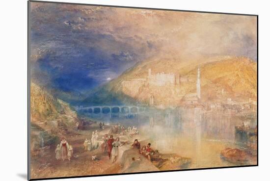 Heidelberg: Sunset, C.1840-42-J. M. W. Turner-Mounted Giclee Print