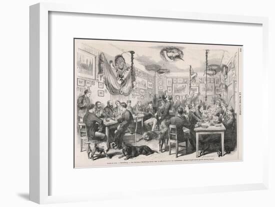 Heidelberg University Students 1870-null-Framed Art Print