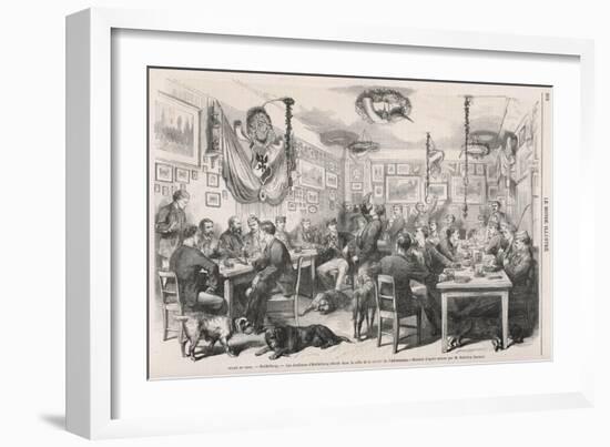 Heidelberg University Students 1870-null-Framed Art Print