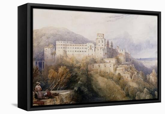 Heidelburg, The Palace of the Electors of the Palatinate-David Roberts-Framed Stretched Canvas