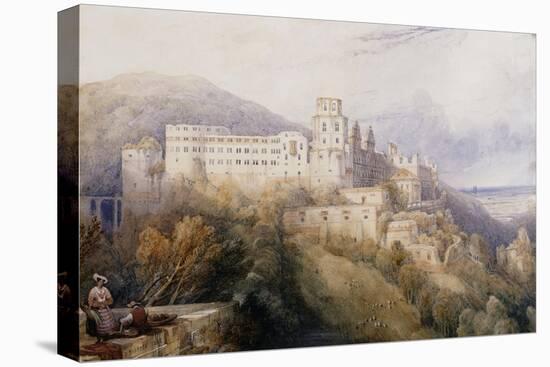 Heidelburg, The Palace of the Electors of the Palatinate-David Roberts-Stretched Canvas