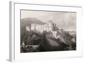 Heidleberg Castle, Heidleberg, Engraved by J.T.Willmore in 'The Pilgrims of the Rhine', Published…-David Roberts-Framed Giclee Print