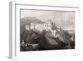 Heidleberg Castle, Heidleberg, Engraved by J.T.Willmore in 'The Pilgrims of the Rhine', Published…-David Roberts-Framed Giclee Print