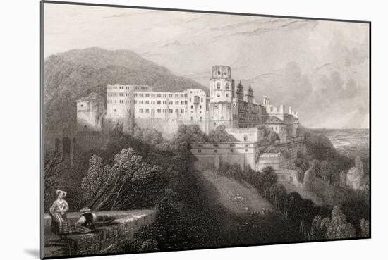 Heidleberg Castle, Heidleberg, Engraved by J.T.Willmore in 'The Pilgrims of the Rhine', Published…-David Roberts-Mounted Giclee Print