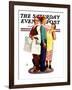 "Height Comparison," Saturday Evening Post Cover, January 28, 1933-Douglas Crockwell-Framed Giclee Print