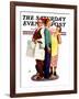 "Height Comparison," Saturday Evening Post Cover, January 28, 1933-Douglas Crockwell-Framed Giclee Print