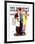 "Height Comparison," Saturday Evening Post Cover, January 28, 1933-Douglas Crockwell-Framed Giclee Print