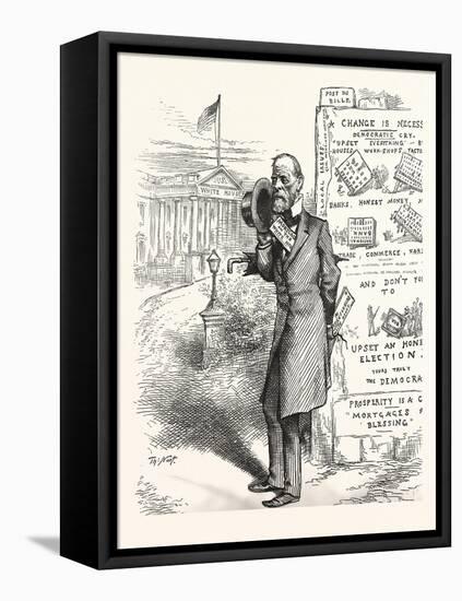 Height of English Ambition, 1880, USA, America, Politics, Political, Politic, Campaign, Patriotic-null-Framed Stretched Canvas