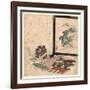 Heike Monogatari to Biwa to Tsuitate-Keisai Eisen-Framed Giclee Print