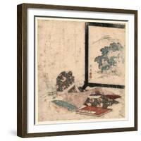 Heike Monogatari to Biwa to Tsuitate-Keisai Eisen-Framed Giclee Print