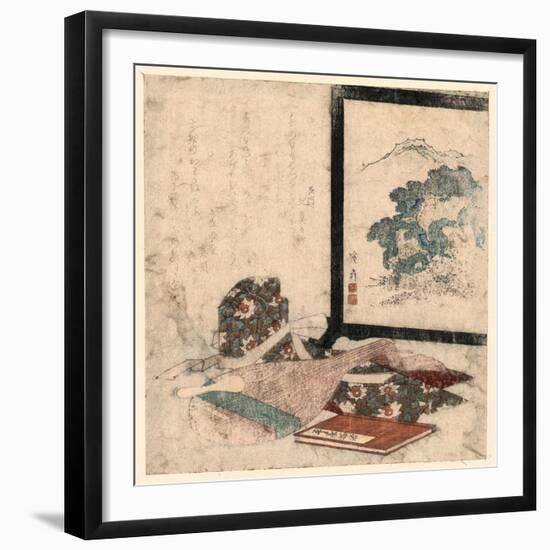 Heike Monogatari to Biwa to Tsuitate-Keisai Eisen-Framed Giclee Print