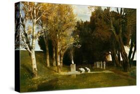 Heiliger Hain, 1886-Arnold Bocklin-Stretched Canvas