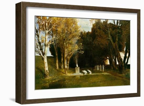 Heiliger Hain, 1886-Arnold Bocklin-Framed Giclee Print