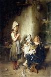 The Young Seamstresses-Heinrich Hirt-Framed Stretched Canvas