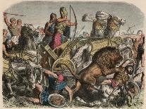 Ancient Rome: A banquet with a performance by gladiators,-Heinrich Leutemann-Giclee Print