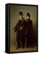 Heinrich Schliemann (1822-90) and His Wife-Eugene Broerman-Framed Stretched Canvas