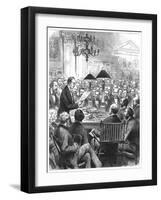 Heinrich Schliemann Lecturing in London, 1877-null-Framed Giclee Print