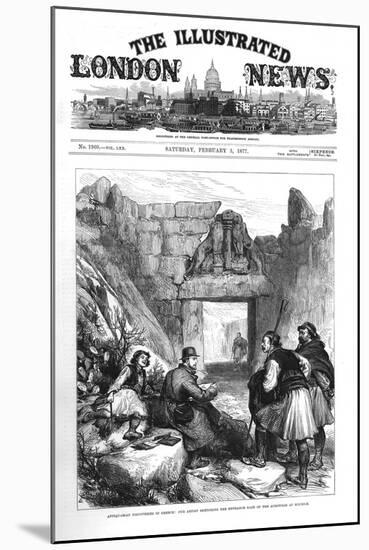 Heinrich Schliemann's Excavations at Myceneae, 1877-null-Mounted Giclee Print