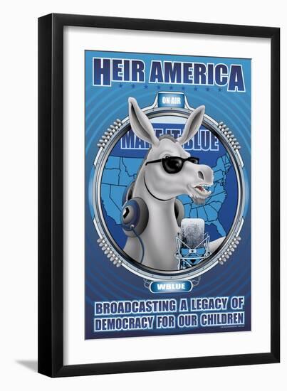 Heir America Broadcasting a Legacy of Democracy for Our Children-Richard Kelly-Framed Art Print