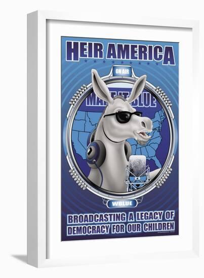 Heir America Broadcasting a Legacy of Democracy for Our Children-Richard Kelly-Framed Art Print