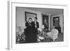 Heiress and Designer Gloria Vanderbilt at Home with Husband Wyatt Cooper, New York, 1974-Alfred Eisenstaedt-Framed Premium Photographic Print