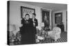 Heiress and Designer Gloria Vanderbilt at Home with Husband Wyatt Cooper, New York, 1974-Alfred Eisenstaedt-Stretched Canvas