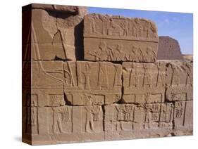 Heiroglyphic Carvings, Bajrawiya, the Pyramids of Meroe, Sudan, Africa-Jj Travel Photography-Stretched Canvas