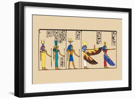 Hek, Isis and Khu-J. Gardner Wilkinson-Framed Art Print