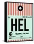 HEL Helsinki Luggage Tag I-NaxArt-Framed Stretched Canvas