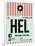 HEL Helsinki Luggage Tag I-NaxArt-Framed Art Print