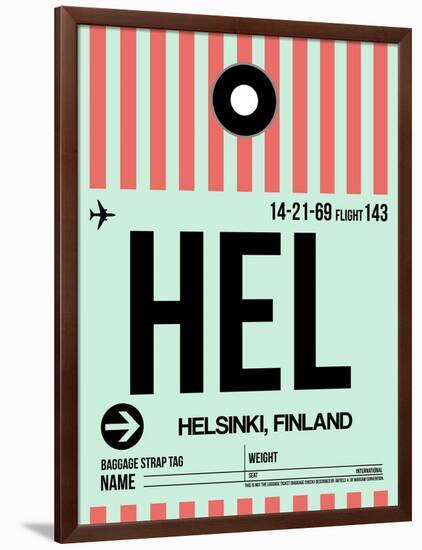 HEL Helsinki Luggage Tag I-NaxArt-Framed Art Print