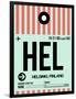 HEL Helsinki Luggage Tag I-NaxArt-Framed Art Print